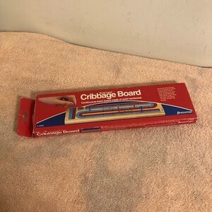 Vintage 1983 Pressman Sure Lane Cribbage Board Complete With Instructions